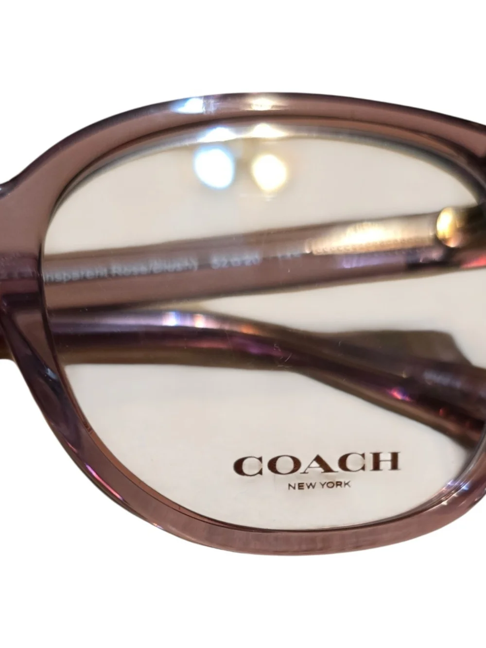 Authentic Coach HC6225U women's eyeglass frames in Transparent Rose Blush NWOT